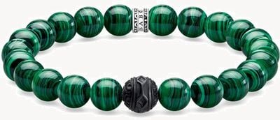 Thomas Sabo BRACELET BLACK CAT GREEN REBEL AT HEART STERLING SILVER A1778-530-6-L19