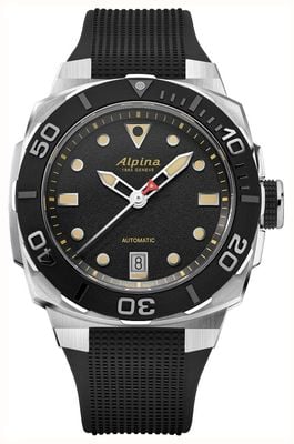 Alpina Seastrong Diver Extreme Automatic (39mm) Black Textured Dial / Black Rubber Strap AL-525B3VE6