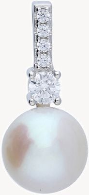 CME Leicester Limited Sterling Silver Classical Pearl Pendant H7197/S