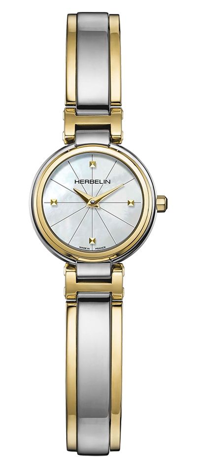 Herbelin 17312BMT1N19 Lady H Quartz (22mm) Mother-of-Pearl Watch