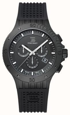 GLOCK Precision Quartz Chronograph (44mm) Black Dial / Black RTF Silicone Strap GW-42-2-24