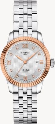 Tissot Le Locle 18k Gold Bezel (29mm) Silver Dial / Stainless Steel Bracelet T9322074103600