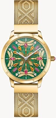Thomas Sabo | Glam & Soul | Gold Tone Mesh Bracelet | Gemstone Dragonfly | WA0369-264-211-33