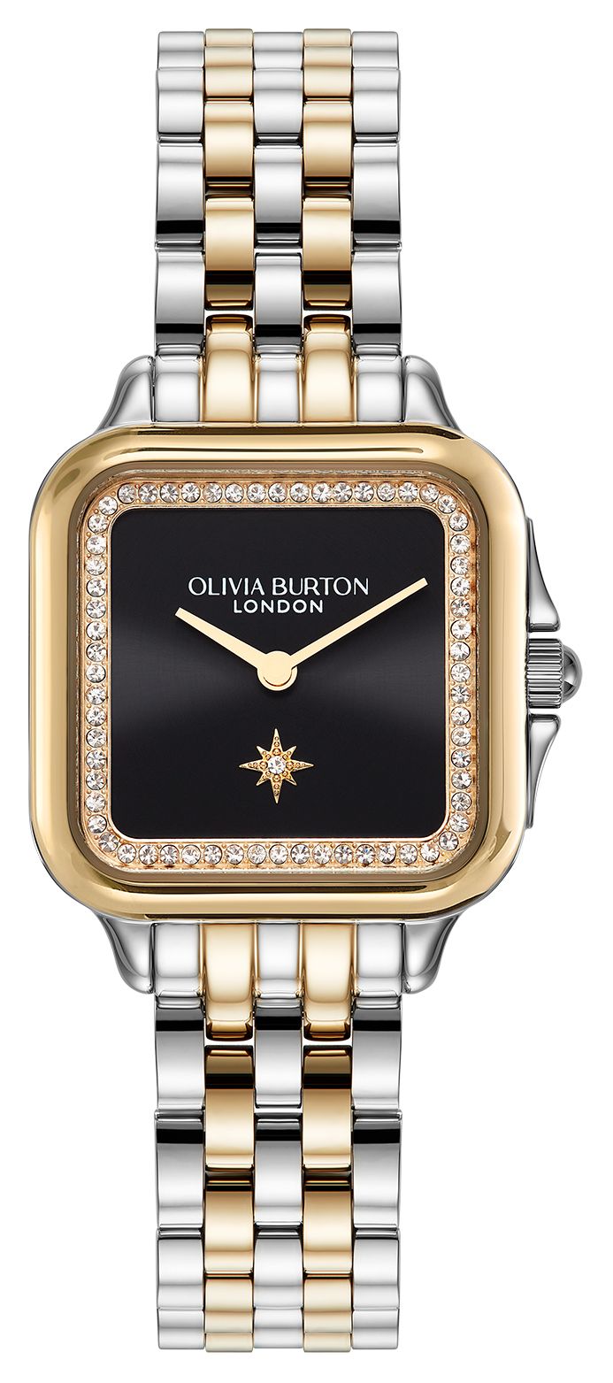 Olivia Burton 24000124 Grosvenor (28mm) Black Square Dial / Watch