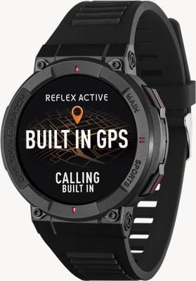 Reflex Active Series 43 GPS Sports Smart Calling Watch (50mm) Black Silicone Straps RA43-2214