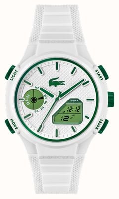 Lacoste Men's LC33 (45mm) White Hybrid Dial / White Silicone Strap 2011364