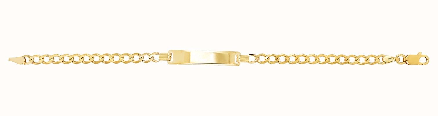 James Moore TH Babies 9ct Yellow Gold 6" ID Curb Bracelet BR246