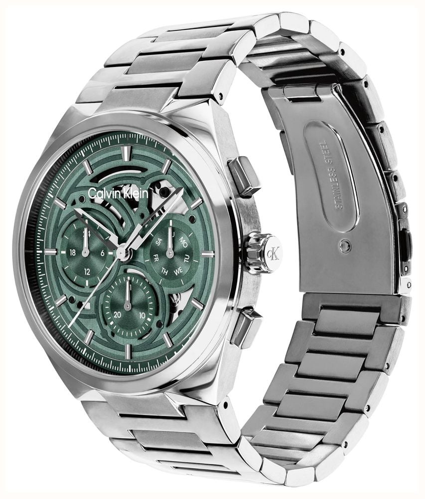 Calvin Klein Distinguish Multifunction Quartz (44mm) Green Dial / Stainless Steel Bracelet 25200572 - alternate view 3