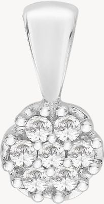 Perfection Crystals Seven Stone Round Cluster Pendant (0.25ct) P3185-SK