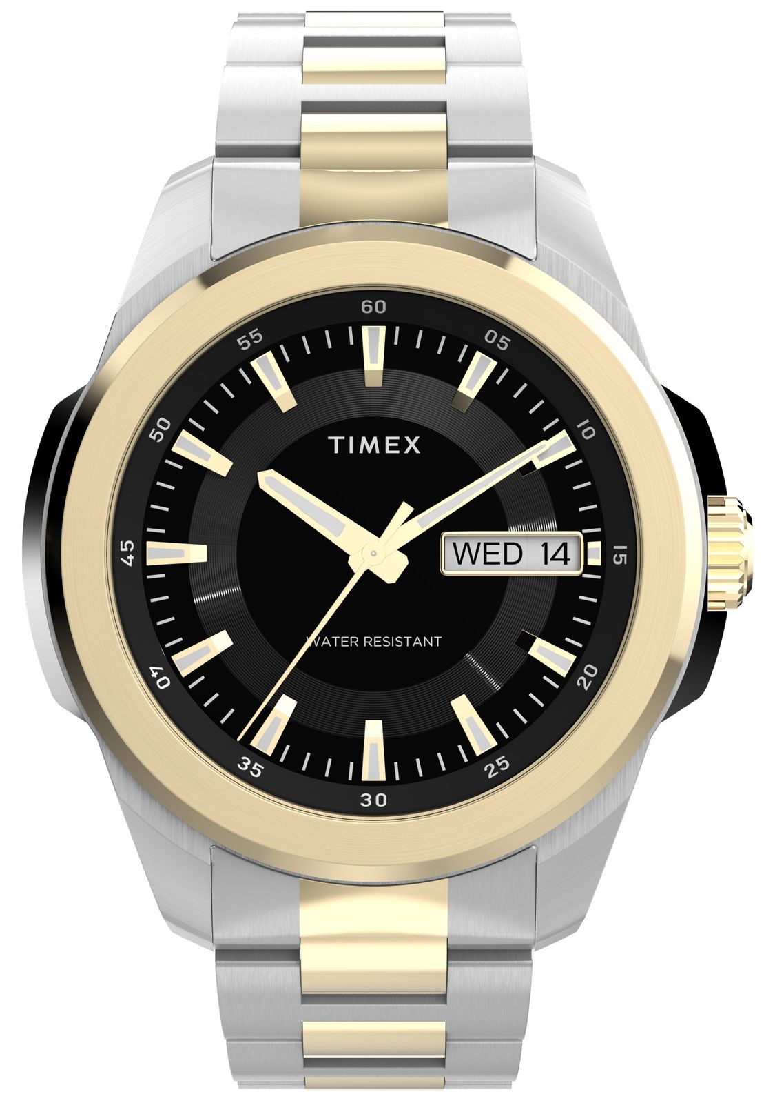Timex TW2Y35300 Essex Day/Date (45mm) Black Dial / Two-Tone Watch