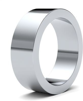 James Moore Wedding Rings | 9ct White Gold | 7mm | Heavy | Flat | AG_7LHF-9W