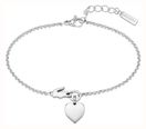 Lacoste Love My Croc Heart Stainless Steel With Heart Charm Bracelet 2040027