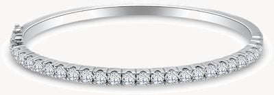 18ct White Gold Diamond Bangle 3.50ct F/SI BL3RD350