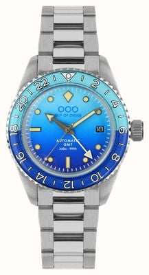 Out Of Order Bomba Blu Automatic GMT (40mm) Blue Dial / Ultra-Brushed Stainless Steel Bracelet OOO.001-25.BB.BAND.SS