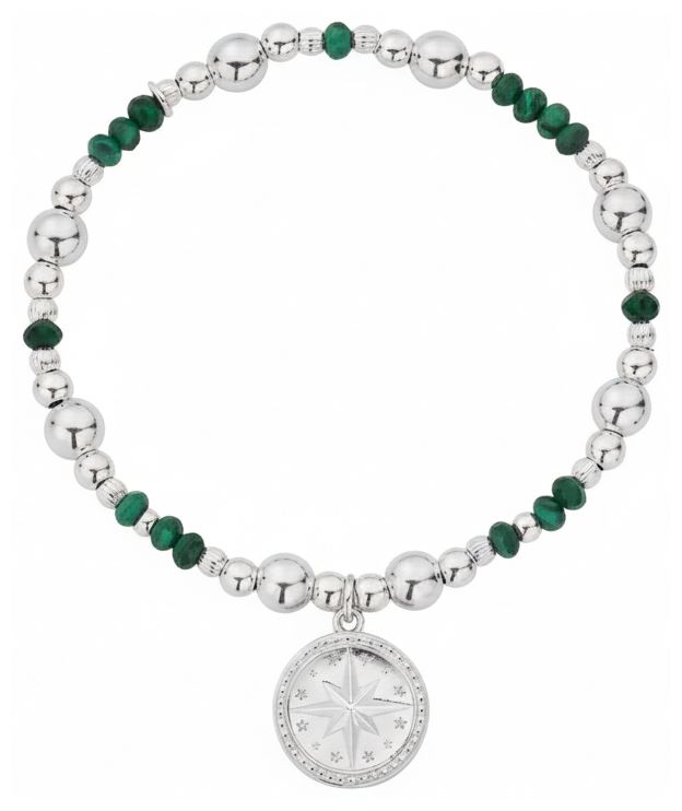 ChloBo SBSETM9333228 Forever Wandering Malachite Drop Star Jewellery