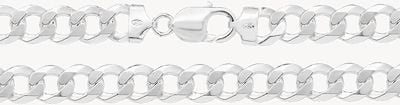 Treasure House Sterling Silver Flat Curb Chain 8" G1071/08