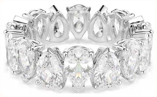 Swarovski Matrix Vittore Ring, Pear Cut, White, Silver-tone Finish 5689468