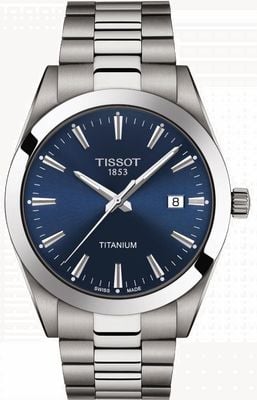 Tissot Gentlemen Titanium | Grey/Silver Titanium Bracelet | Blue Dial T1274104404100