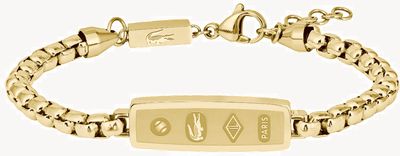 Lacoste District Mens Gold Tone stainless Steel Bracelet 2040539
