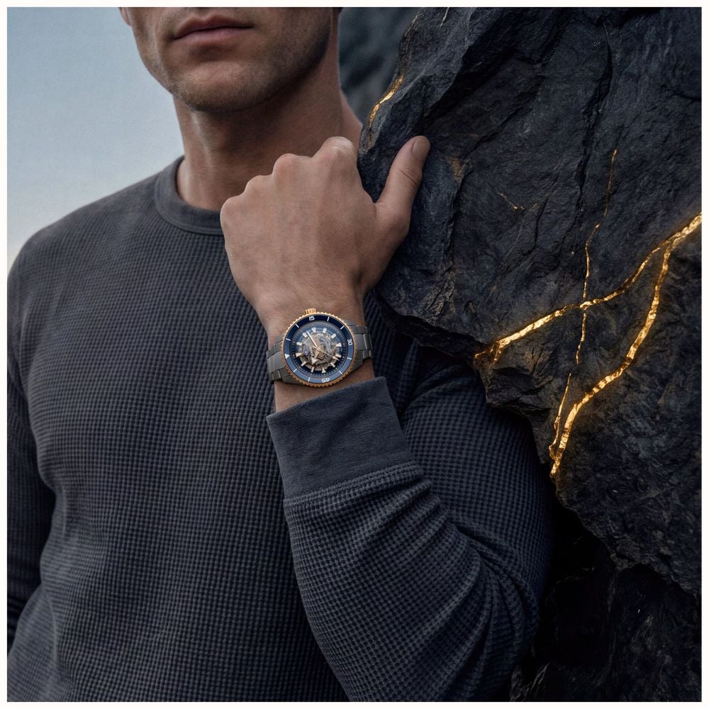 RADO Captain Cook High-Tech Ceramic Skeleton (43mm) Black Dial / High-Tech Ceramic Bracelet Watch R32148172 - alternate view 4
