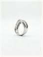 Baguette And Round Brilliant Natural Diamond 18ct White Gold Cocktail Ring JM4539 - alternate view 3