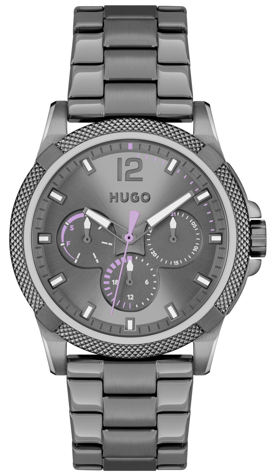 HUGO 1540135 #IMPRESS Quartz (38mm) Grey Dial / Grey PVD Watch