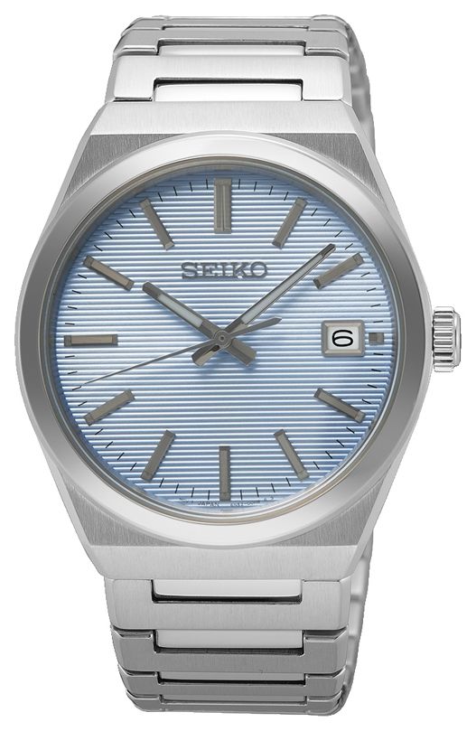 Seiko SUR599P1 Essential Time (38.9mm) Sky Blue Dial / Watch