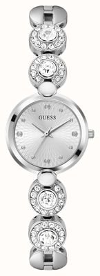 Guess Women's STARDOM (26mm) Silver Dial / Crystal-Set Stainless Steel Bracelet GW0757L1