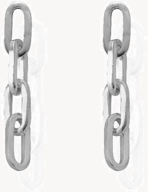 ChloBo Mini Four Link Sterling Silver Earrings CC-S-ER-5-S1