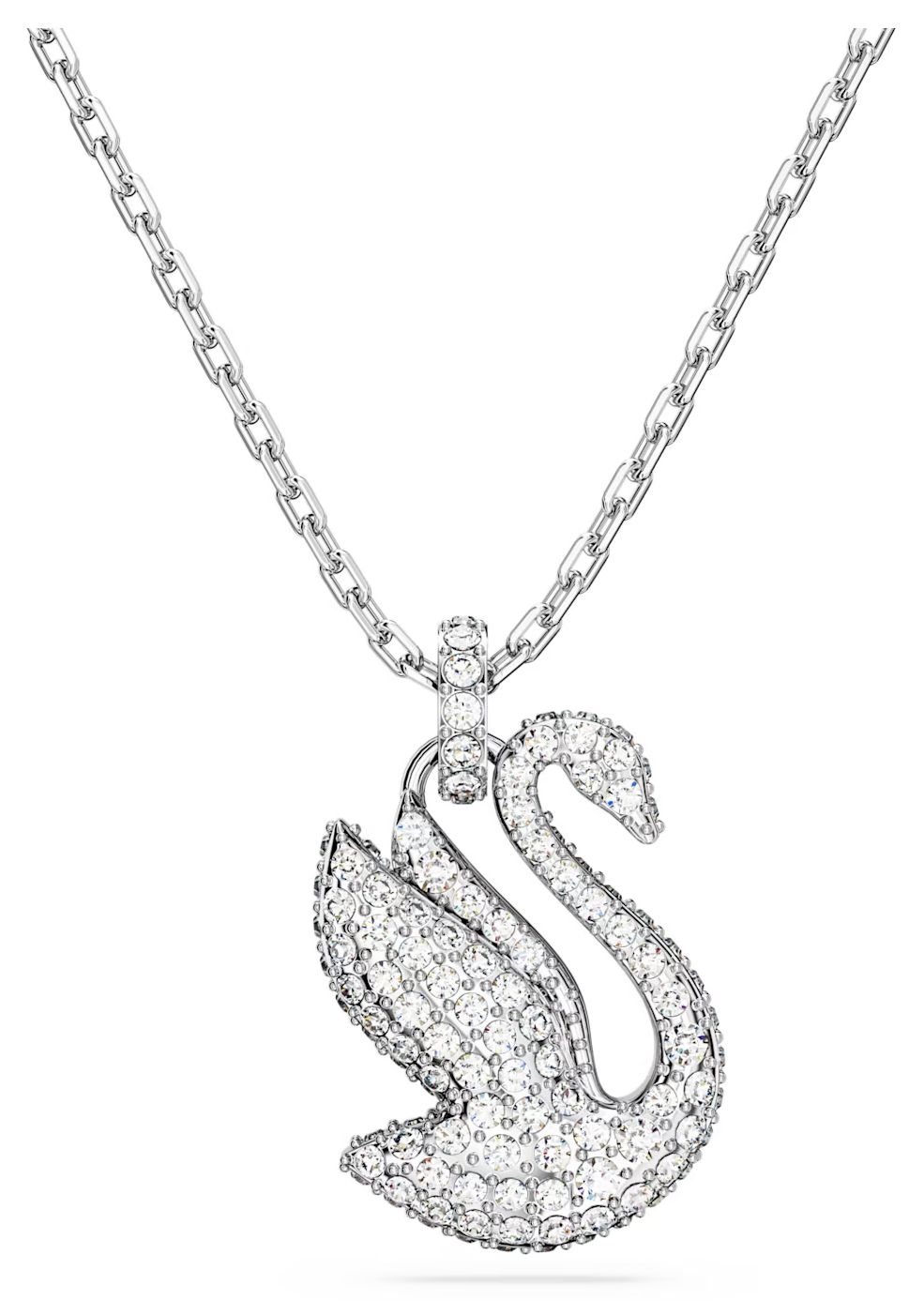 Swarovski 5647872 Iconic Swan | Rhodium Plated Necklace | Jewellery