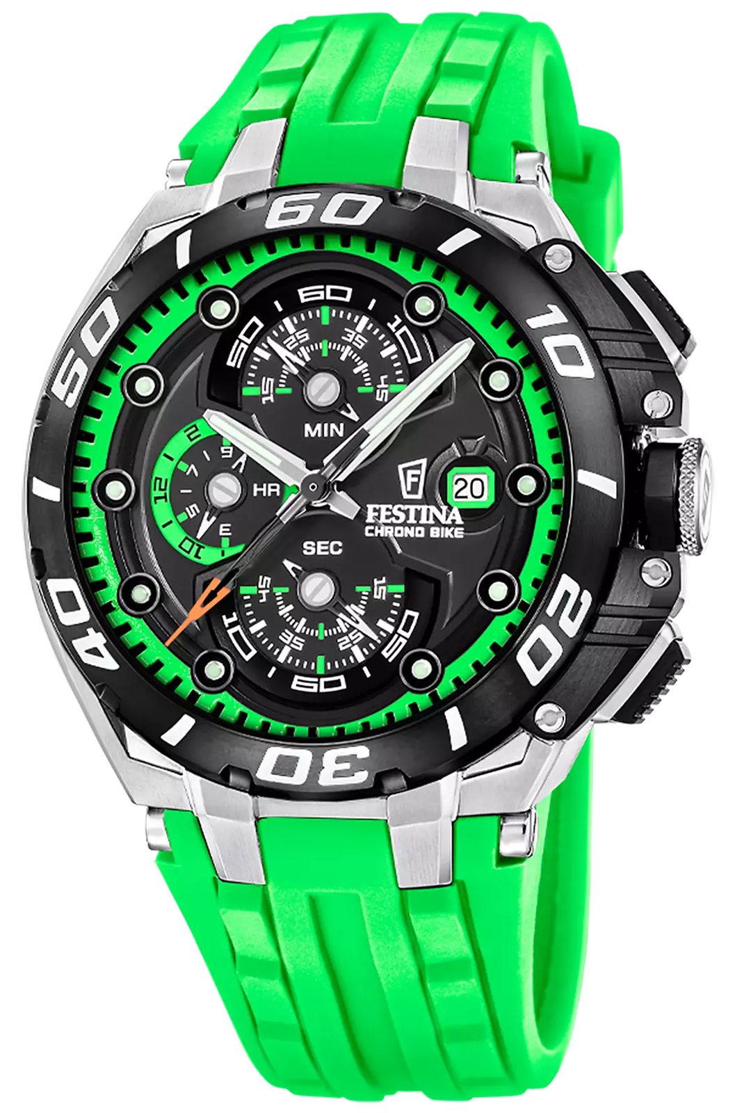 Festina F20755/6 Chrono Bike 2026 (46mm) Black Dial / Green Watch