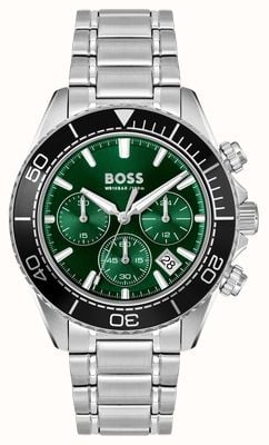 BOSS SEALINER Quartz Chronograph (44mm) Green Dial / Stainless Steel Bracelet 1514321