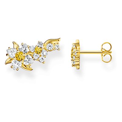 Thomas Sabo H2324-414-4 Gold-Plated Lovely Daisy Flower Ear Jewellery