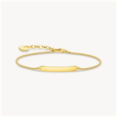 Thomas Sabo Classic 18ct Gold-Plated Engravable Bracelet A1974-413-39-L19V