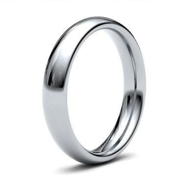 James Moore Wedding Ring  | 4mm | Heavy | Size Traditional Court | AG_4GHC-9W AG_4GHC-9W