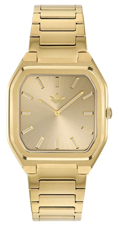 Adidas AOFH26517 Originals City Tech Square Gold Tone Dial Watch