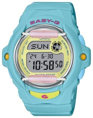 Casio G-SHOCK BABY-G Playful Beach (45.9mm) Digital Display / Blue Resin Strap BG-169PB-2ER