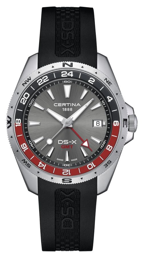 Certina C0474521708101 DS-X Quartz GMT (41mm) Grey Dial / Watch