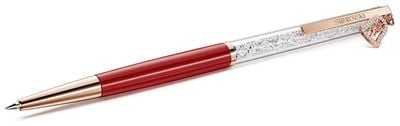 Swarovski Crystalline ballpoint pen, Bell, Red lacquered, Rose gold-tone plated 5754639