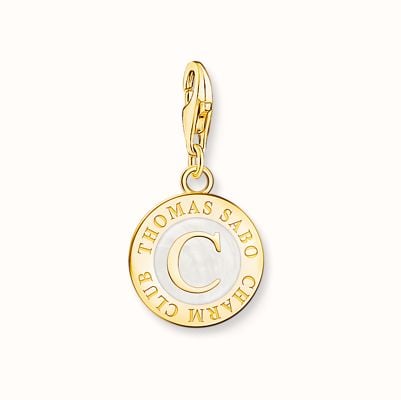 Thomas Sabo Thomas Sabo Charm White Coin Gold Plated 2095-427-14