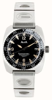 Alsta Nautoscaph Superautomatic 1970 Re-Edition (300m) Black Dial / Stainless Steel SUPERAUTOMATIC-BRACELET