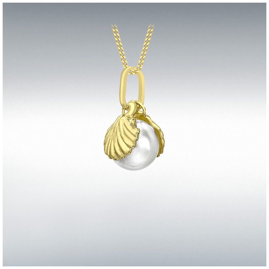 James Moore & Co 1.68.1849 9ct Yellow Gold 7mm x 11mm Shell Jewellery