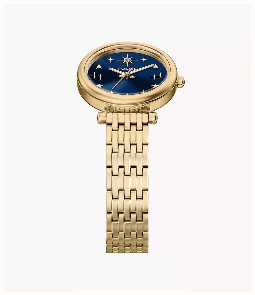 Fossil Carlie 28 mm Three-Hand Gold-Tone Stainless Steel ES5521 - alternate view 3