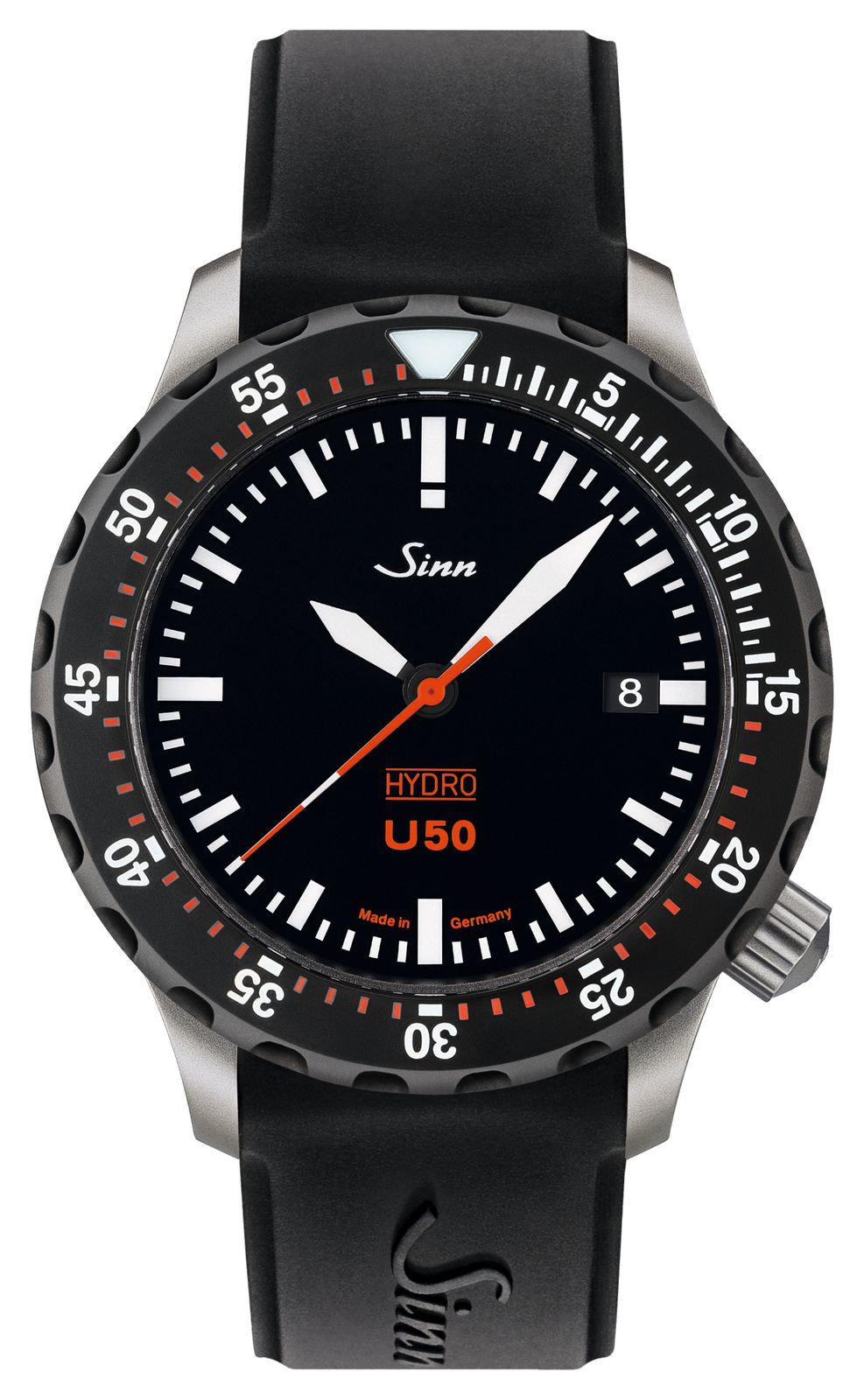 Sinn 1051.050 BLACK SILICONE U50 HYDRO SDR TEGIMENT 5000m ( Watch