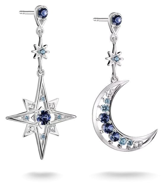 Thomas Sabo H2379-166-1 Sterling Silver & Blue Crystal Moon Jewellery