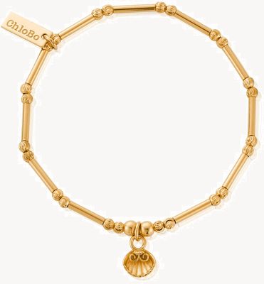 ChloBo Dainty Moon Cut Sparkle Travel Seeker Gold-Plated Bracelet GBMCTN3403