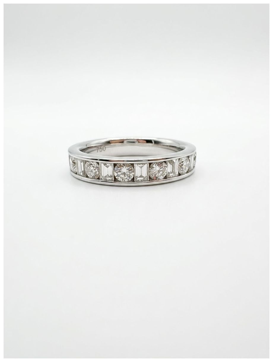 James Moore & Co RBR-390-050-100-18W-N 1ct Baguette & Round Jewellery