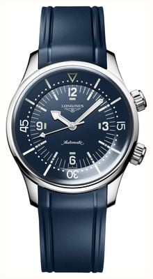 LONGINES Legend Diver Chronometer Certified Automatic (39mm) Blue Lacquered Dial / Blue Rubber Strap L37644909
