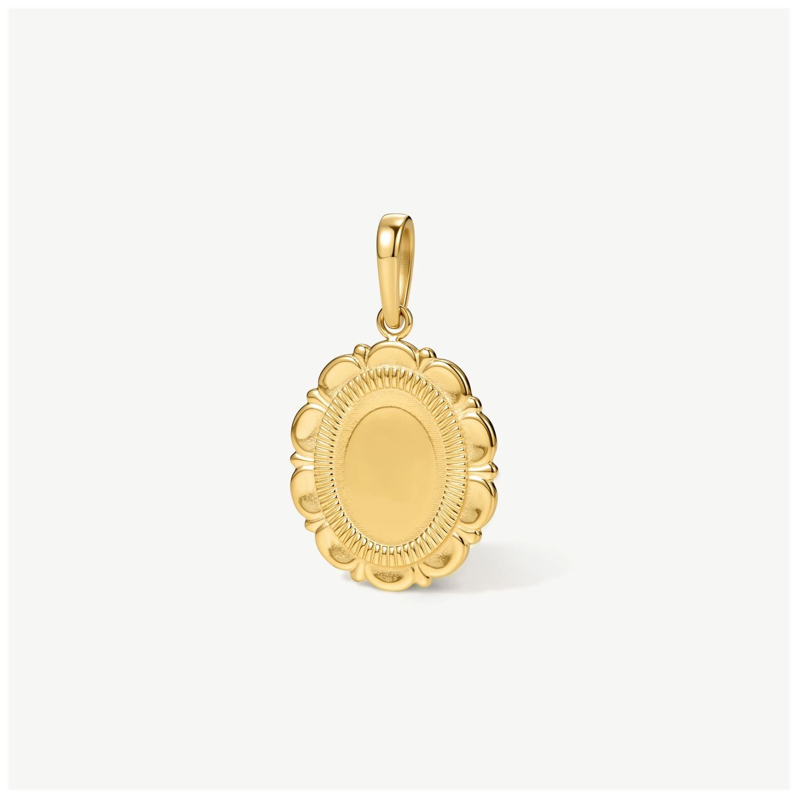 D.LOUISE CH-57 Gold Tone Vintage Disc Pendant Jewellery