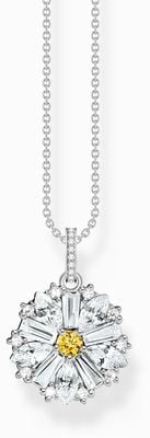 Thomas Sabo Silver Lovely Daisy Flower Pendant Necklace KE2086-051-4-L45V
